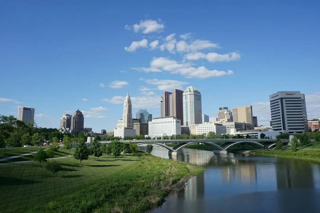 Downtown Columbus, Ohio, seen across the Scioto river